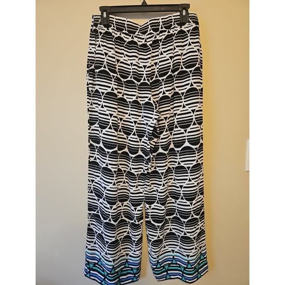 Kaari Blue‎ black and white Flowy Casual Pants Size Medium - Picture 6 of 12